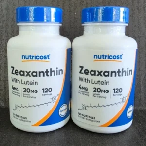 2x Nutricost Zeaxanthin 4mg & Lutein 20mg, 120 Softgels Gluten Free Non-GMO